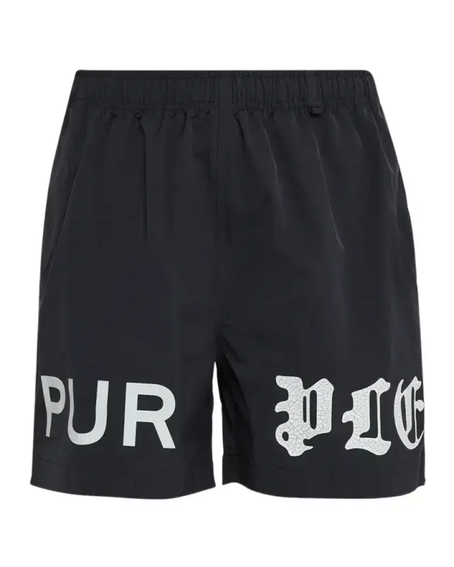 PURPLE Men's All Round Split-Logo Swim Trunks