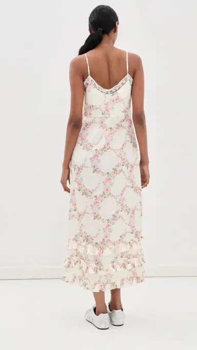Simone Rocha Ruffle Frill Hem Slip Dress Cream | Thumbnail 3