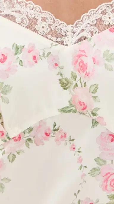 Simone Rocha Ruffle Frill Hem Slip Dress Cream | Thumbnail 6