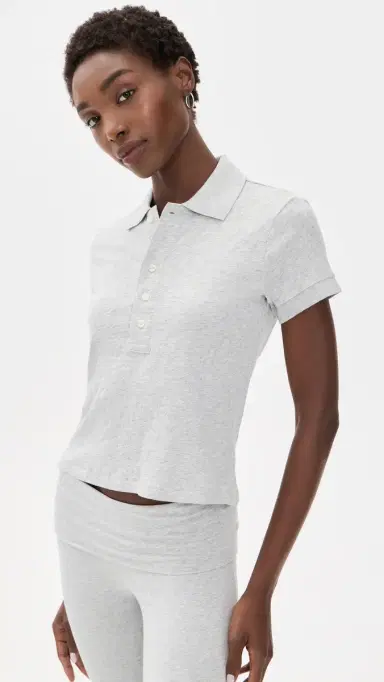 Skims Polo ight Heather Grey | Thumbnail 3