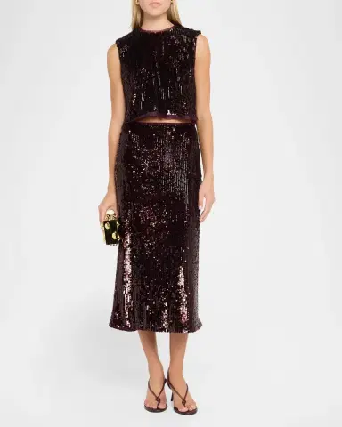 Simkhai Sequined Midi Skirt | Thumbnail 2 Simkhai Sequined Midi Skirt | Thumbnail 2