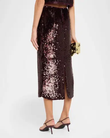 Simkhai Sequined Midi Skirt | Thumbnail 3 Simkhai Sequined Midi Skirt | Thumbnail 3