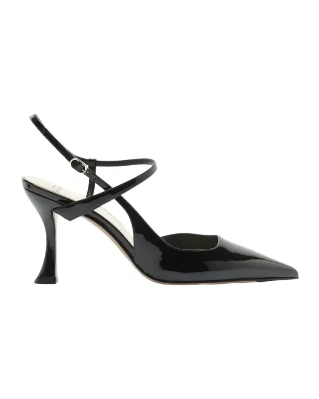 Alexandre Birman 85mm Tita Wrap Patent Leather Pumps