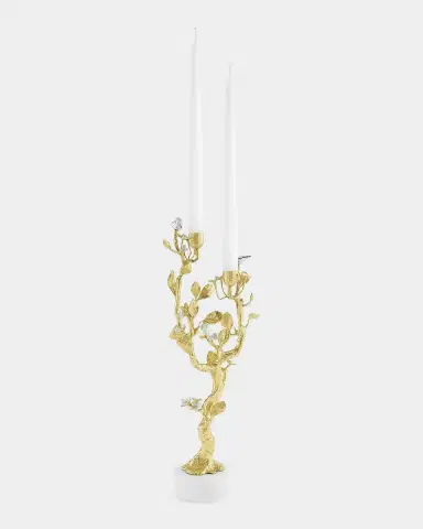Michael Aram Lovebirds Silver & Gold Candelabra | Thumbnail 6