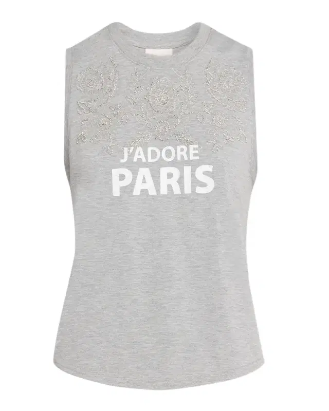Cinq à Sept J 'Adore Paris Embellished Sleeveless Top