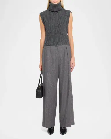 Simkhai Maple Ribbed Wool-Cashmere Top | Thumbnail 2 Simkhai Maple Ribbed Wool-Cashmere Top | Thumbnail 2