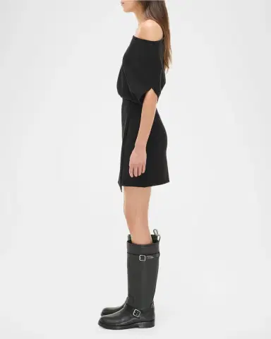 Simkhai Shania Faux-Wrap Wool-Blend Mini Dress | Thumbnail 5