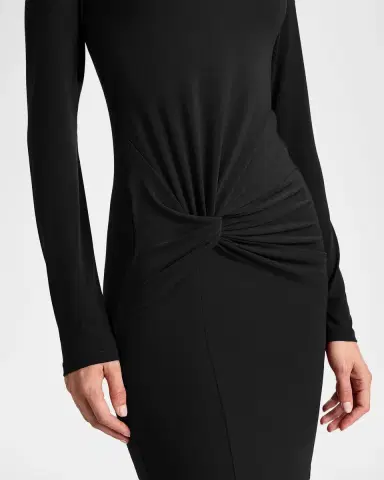 Santorelli Bodycon Bateau-Neck Midi Dress | Thumbnail 4
