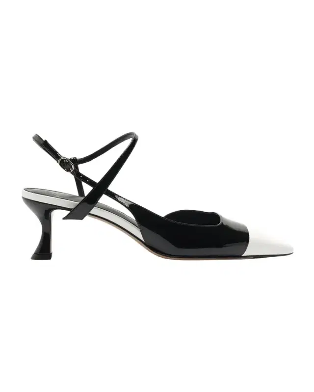 Alexandre Birman 60mm Tita Wrap Patent Leather Cap-Toe Pumps
