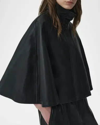 Simkhai Orvik Leather Cape Jacket | Thumbnail 6