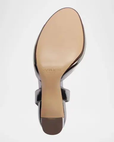 Alexandre Birman 0mm Amy Metallic Leather Ankle-Strap Sandals | Thumbnail 5