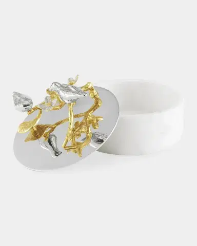 Michael Aram Lovebirds Silver & Gold Trinket Box | Thumbnail 3