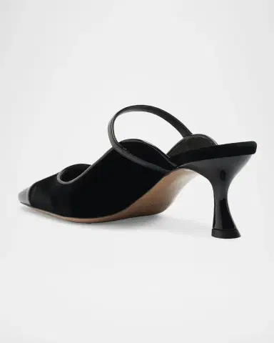 Alexandre Birman 60mm Tita Wave Velvet Mule Pumps | Thumbnail 2 Alexandre Birman 60mm Tita Wave Velvet Mule Pumps | Thumbnail 2