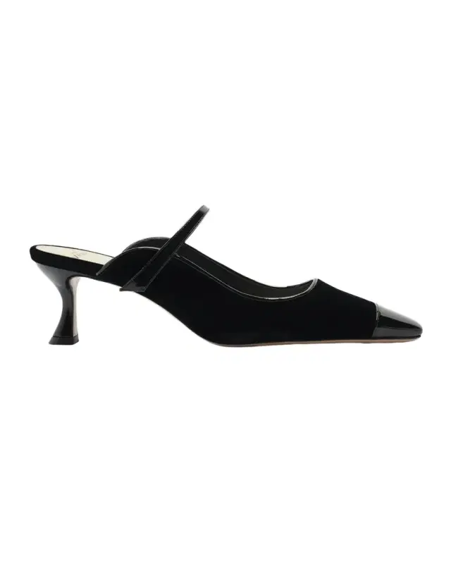 Alexandre Birman 60mm Tita Wave Velvet Mule Pumps
