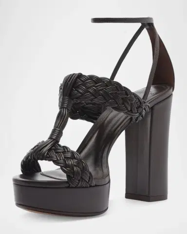 Alexandre Birman 110mm Thalia Woven Leather Platform Sandals | Thumbnail 6