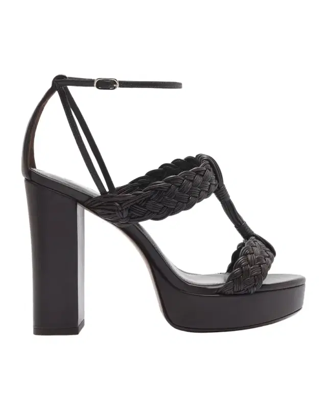 Alexandre Birman 110mm Thalia Woven Leather Platform Sandals