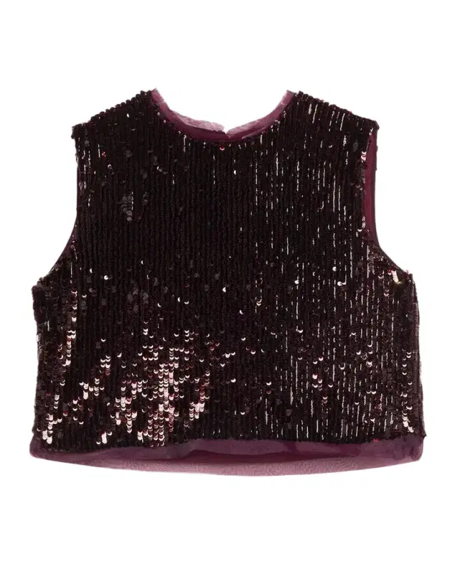Simkhai Cydia Sequined Sleeveless Top