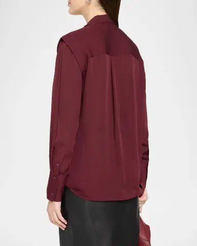 Simkhai Lillian Silk Blouse | Thumbnail 3 Simkhai Lillian Silk Blouse | Thumbnail 3