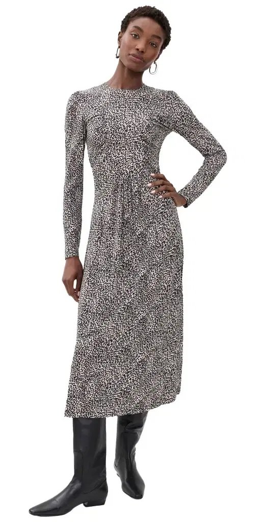 Sea Charlize Cheetah Print Dress Cream