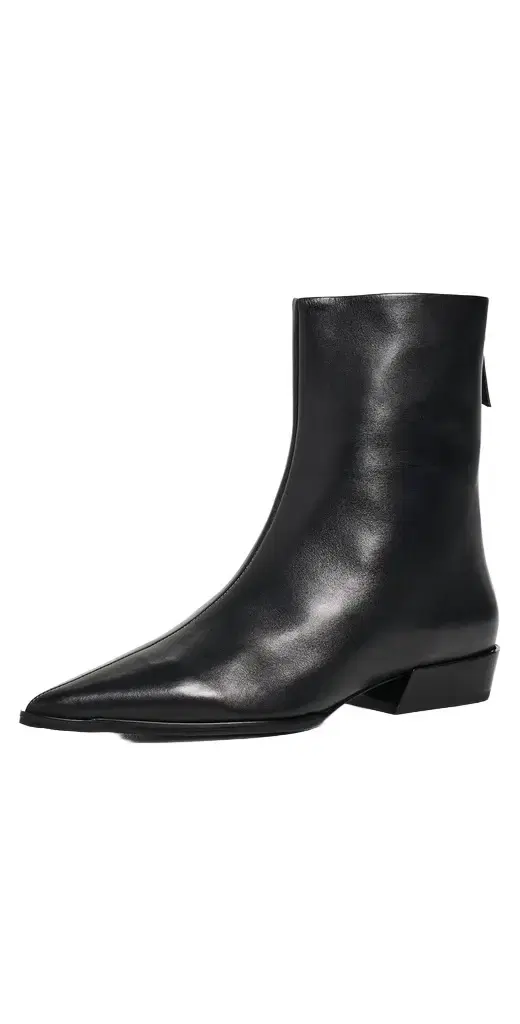 Black Suede Studio Esme 30 Booties Black Leather