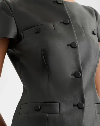 Toccin Ilya Bateau-Neck Vegan Leather Vest | Thumbnail 5 Toccin Ilya Bateau-Neck Vegan Leather Vest | Thumbnail 5