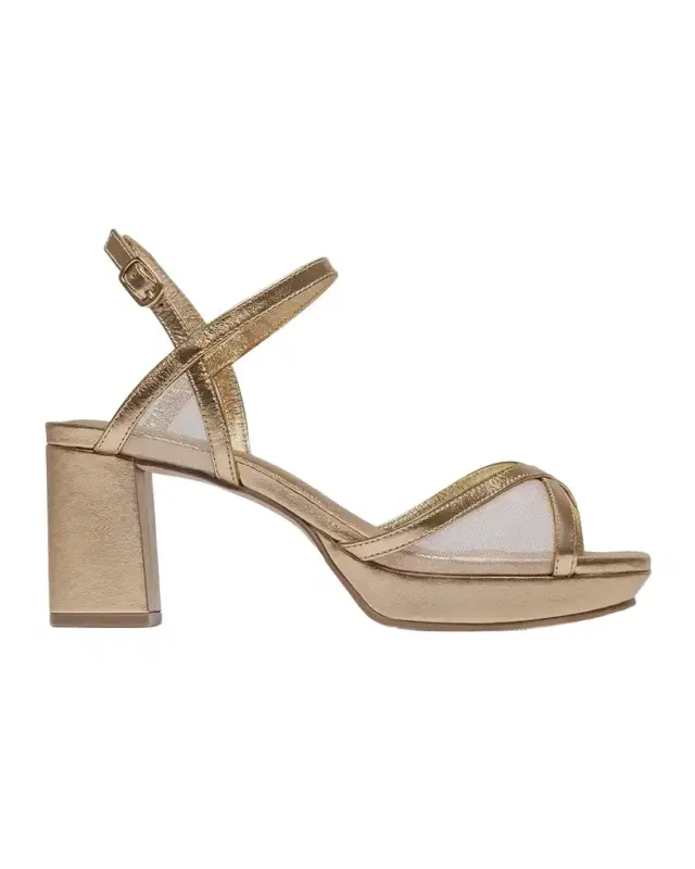 Bernardo 70mm Celeste Mesh Suede Platform Sandals