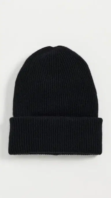 Lisa Yang Stockholm Cashmere Beanie Black One Size | Thumbnail 2