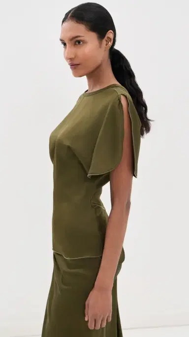 Victoria Beckham Bela Top Marsh Green | Thumbnail 4 Victoria Beckham Bela Top Marsh Green | Thumbnail 4