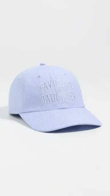 Favorite Daughter Stripe Logo Baseball Cap Blue/ White Stripe One Size | Thumbnail 2