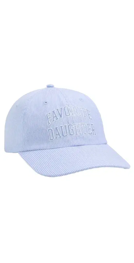 Favorite Daughter Stripe Logo Baseball Cap Blue/ White Stripe One Size