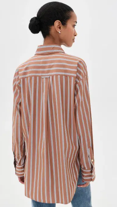 Citizens of Humanity Thea Boyfriend Shirt Copper tripe | Thumbnail 3 Citizens of Humanity Thea Boyfriend Shirt Copper tripe | Thumbnail 3