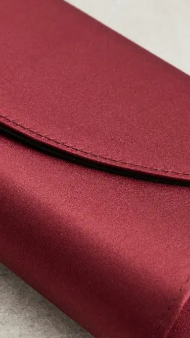 Hunting Season Opera Clutch In Satin Burgundy One Size | Thumbnail 5