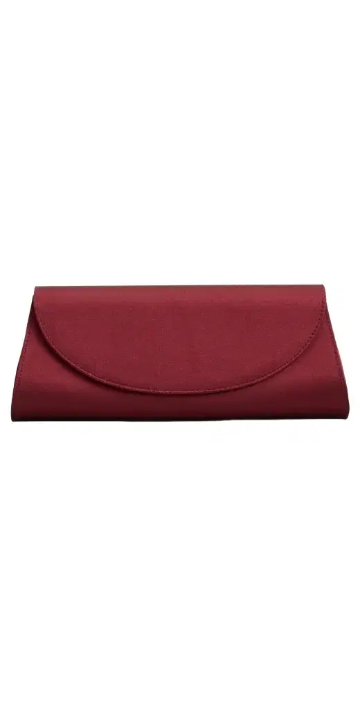 Hunting Season Opera Clutch In Satin Burgundy One Size