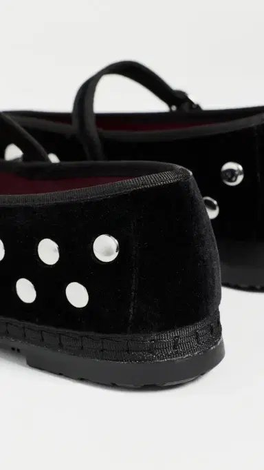 Flabelus Mae Silver Black Mary Jane Flats | Thumbnail 4 Flabelus Mae Silver Black Mary Jane Flats | Thumbnail 4
