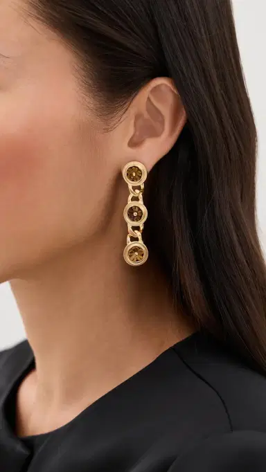 Brinker + Eliza Cherry Blossom Earrings Tiger's Eye One Size | Thumbnail 3