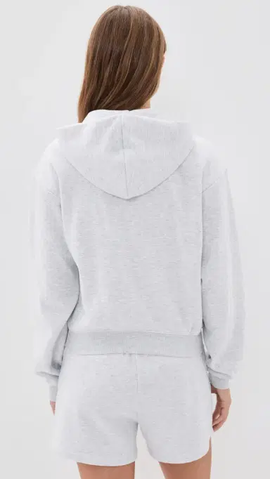 Skims Classic Zip Up Hoodie ight Heather Grey | Thumbnail 3