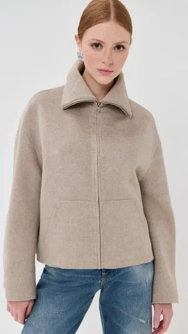 Acne Studios Wool Cashmere Double Jacket Oatmeal Melange | Thumbnail 2