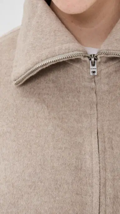 Acne Studios Wool Cashmere Double Jacket Oatmeal Melange | Thumbnail 6