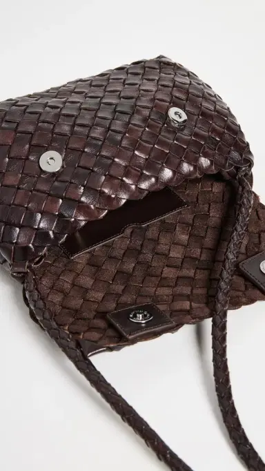 Loeffler Randall Vinnie Mini Woven Crossbody Bag Chocolate One Size | Thumbnail 6 Loeffler Randall Vinnie Mini Woven Crossbody Bag Chocolate One Size | Thumbnail 6