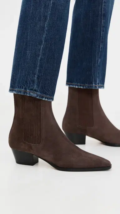 aeyde Agata Cow Suede Leather Moka Boots | Thumbnail 3 aeyde Agata Cow Suede Leather Moka Boots | Thumbnail 3