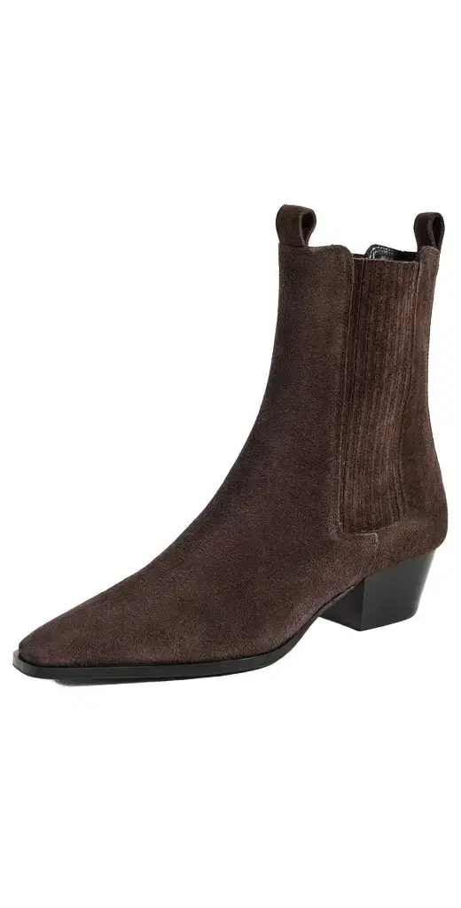 aeyde Agata Cow Suede Leather Moka Boots Moka