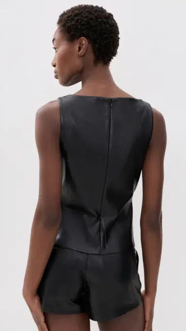 Joe's Jeans The Vegan Leather Boat Neck Tank Black | Thumbnail 3 Joe's Jeans The Vegan Leather Boat Neck Tank Black | Thumbnail 3
