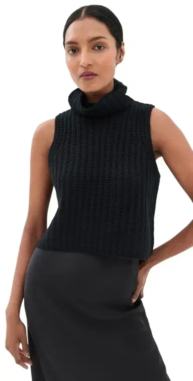 Sablyn Saige Cropped Turtleneck Cashmere Pullover Black | Thumbnail 1 Sablyn Saige Cropped Turtleneck Cashmere Pullover Black | Thumbnail 1