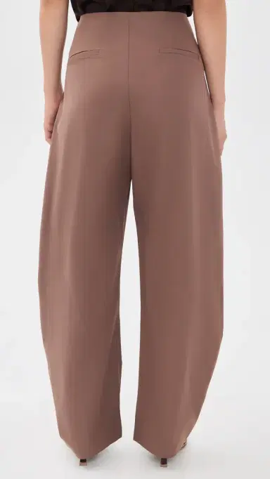 Source Unknown Edolo Barrel Leg Trousers Brown M | Thumbnail 3