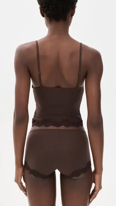Skims Fits Everybody Lace Cami and Boy Short et Espresso | Thumbnail 3