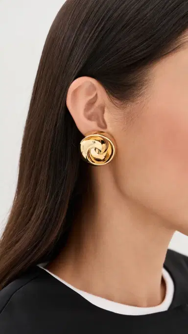 Jenny Bird Renzo Earrings High Polish Gold One Size | Thumbnail 3
