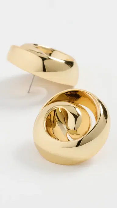 Jenny Bird Renzo Earrings High Polish Gold One Size | Thumbnail 4