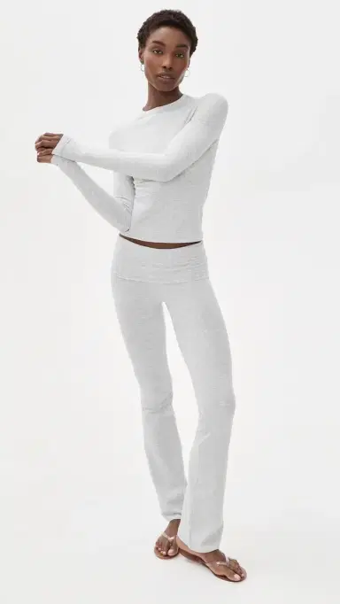 Skims Fold Over Pants ight Heather Grey | Thumbnail 5 Skims Fold Over Pants ight Heather Grey | Thumbnail 5