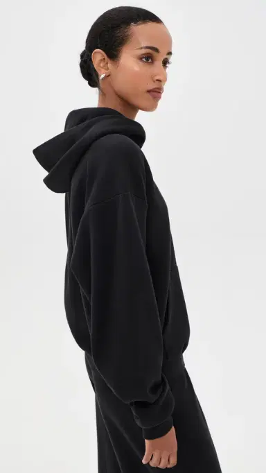 Skims Classic Zip Up Hoodie Onyx | Thumbnail 4 Skims Classic Zip Up Hoodie Onyx | Thumbnail 4