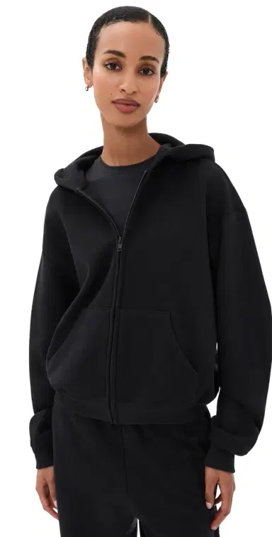 Skims Classic Zip Up Hoodie Onyx | Thumbnail 1 Skims Classic Zip Up Hoodie Onyx | Thumbnail 1